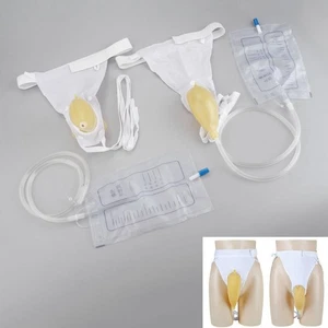 1000ml Portable Wearable Urinal Urine Bag Collector Incontinent Aid Male Female - Picture 1 of 19