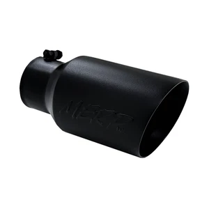 MBRP Exhaust Tip 6 OD Dual Wall Angled 4 Inlet 12 Length Universal T5072BLK - Picture 1 of 6