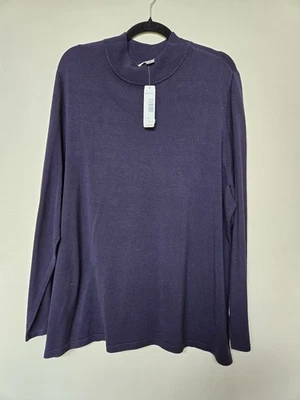 Suéter de seda vintage Pendleton para mujer talla grande 3x cuello falso azul marino Foto 1 de 4