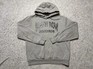 Death Row Records Hoodie Mens Medium Gray Pullover Hip Hop Streetwear 2020 Logo - Picture 1 of 14