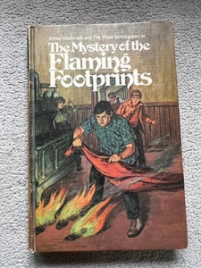 Alfred Hitchcock Three Investigators Mystery of the Flaming Footprints HC 1971 - Picture 1 of 5