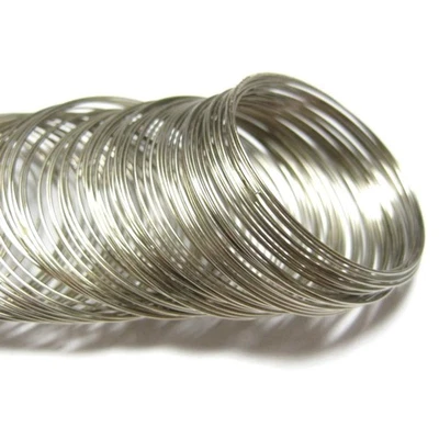 200 Loops Silver Tone Memory Wire for Beading Bracelet Bangle 40mm Craft Making - Image 1 of 3