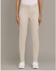 NWT Izod Teen Size 13 Approved Schoolwear Khaki Stretch Skinny Pants Jeggings - Picture 1 of 7