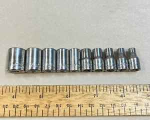 Craftsman Socket Set 10 Pc 1/4" Drive 6 Point -G- USA - Picture 1 of 6