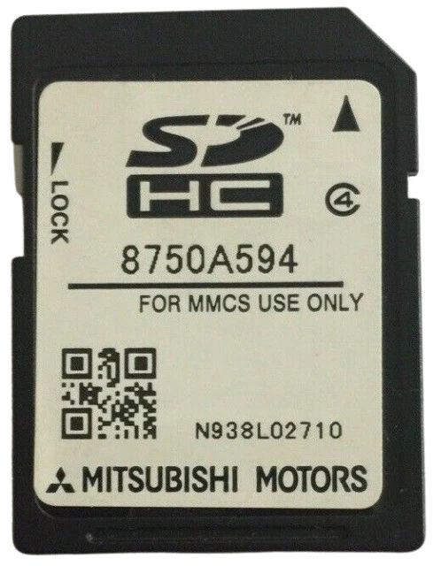 Mitsubishi MMCS SD Card Navigation SAT NAV Map 2018 Europe 8750A594