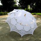 Embroidered straight umbrella crochet hoisted decoration with lace trim - a