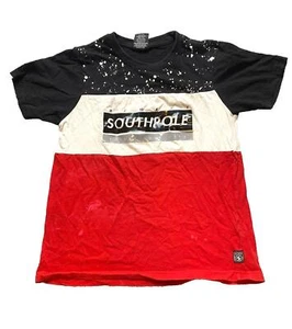 Southpole Shirt Youth Large Black Red Streetwear Skateboard Skater MCMXCI Boys - Picture 1 of 10