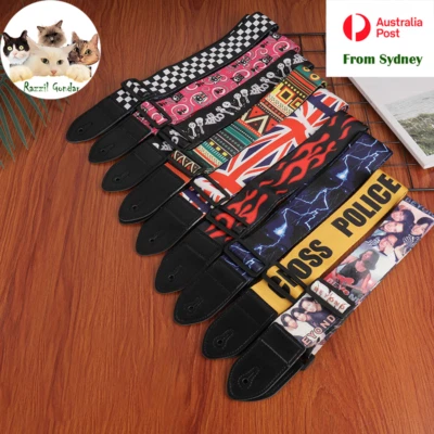 Electric Guitar Strap Adjustable Leather Belt Acoustic Guitar Bass Accessories - image 1 of 3