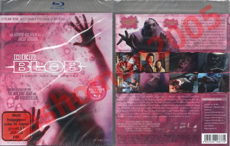 Blu-ray THE BLOB (1988) Kevin Dillon Shawnee Smith Chuck Russell Region B NEW - Image 1 of 1