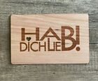 Grukarte aus Holz Geschenk Karte Geschenkkarte Hab Dich lieb HDL Holzkarte