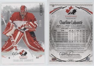 2016 Team Canada Juniors Women's Spectrum High Gloss /25 Charline Labonte #13