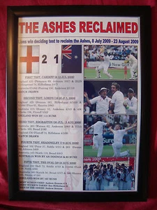 England 2009 Ashes Sieger - gerahmter Druck - Bild 1 von 2