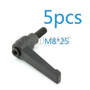 5 pcs Machinery M8 x 25mm Threaded Knob Adjustable Handle Clamping Lever - Picture 1 of 3