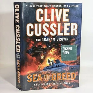 Clive Cussler SIGNED Book Novel Numa Files Series 16 Sea Of Greed First Edition - Bild 1 von 7