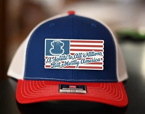 WDW Muppets Sam The Eagle Salute to All Nations Richardson 112 Trucker Hat - Picture 1 of 3