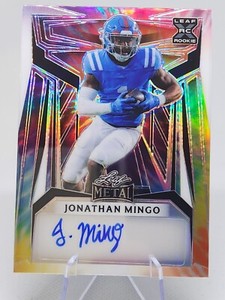 JONATHAN MINGO ROOKIE 2023 LEAF METAL XRC TIE-DYE AUTO RC 1/4 PANTHERS