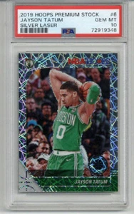 2019 PANINI HOOPS PREMIUM STOCK SILVER LASER #6 JAYSON TATUM CELTICS PSA 10 RARE - Picture 1 of 2