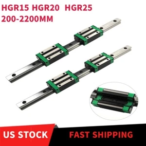 2x HGR15 HGR20 HGR25 Linearführungsschiene +4x HGH15CA HGH20CA HGH25CA Block CNC DIY - Bild 1 von 19