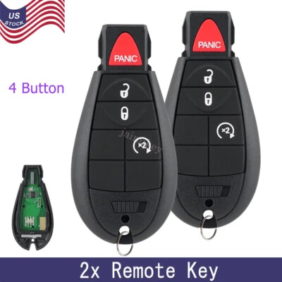 2 piezas para Dodge Ram 1500 2500 3500 2009 2010 2011 2012 entrada control remoto coche llavero Foto 1 de 4