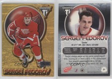 2000-01 Pacific Private Stock Titanium Gold /99 Sergei Fedorov #31 HOF