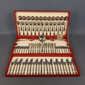 Besteckset komplett Edelstahl Abert Zertifikat mit Box Vintage 1970 - Bild 1 von 14