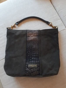 Damen Tasche Liebeskind Wildleder 42x35x10cm Grau Kroko Shopper Leder - Bild 1 von 4