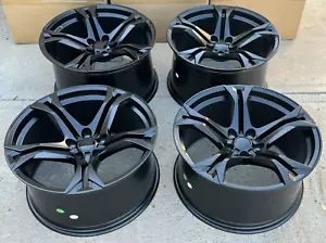 20" Matte Black Wheels 20x10 / 20x11 5x120 Fit Chevrolet Camaro Chevy Set 4 Rims - Picture 1 of 4