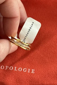 NWT ANTHROPOLOGIE RING 14 K GOLD PLATED  Size 9 Retail $44 - Picture 1 of 6