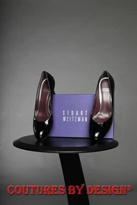 Stuart Weitzman Black Leather 3 Inch Heel Shoes Size 9.5 New with box MSRP $385 - Picture 1 of 3