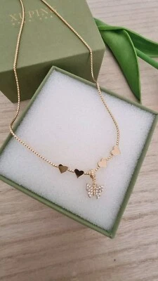 Collar Corazón Mariposa Chapado en Oro 18k Hipoalergénico  Foto 1 de 4