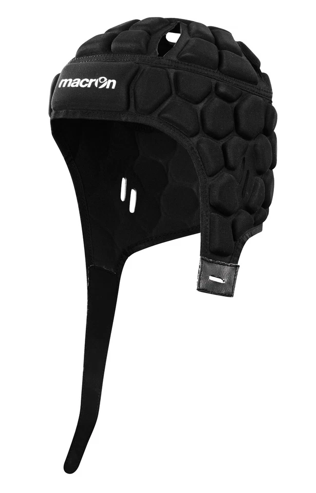Macron Caschetto Portiere Calcio Rugby Helmet XE Nero Elmetto protezione