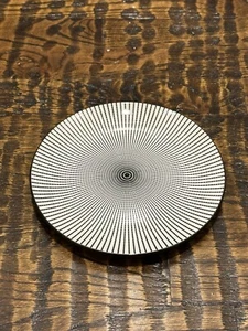 Unique Salad Plate • Royal Norfolk Black & White 7 1/2" Round Ceramic Art Plate - Picture 1 of 7