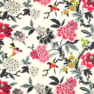 Waverly Candid Moment Ebony Cotton Drapery Upholstery Fabric By the yard - Picture 1 of 7