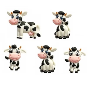 Mooo! - Botones Shelly's - Adornos de espalda plana vaca granja animal artesanía chatarra - Imagen 1 de 2