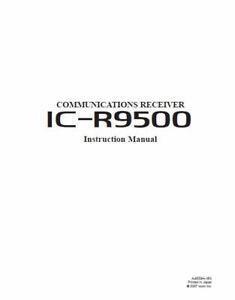 ICOM IC-R9500 R9500 INSTRUCTION MANUAL 