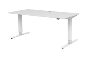 Schreibtisch elektrisch höhenverstellbarer weiß Bürotisch Arbeitstisch NEU - Bild 1 von 6
