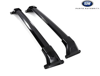 2017-2022 GMC Acadia Roof Rack Cross Rail Package 84456361 Black Genuine OEM GM - Image 1 of 4