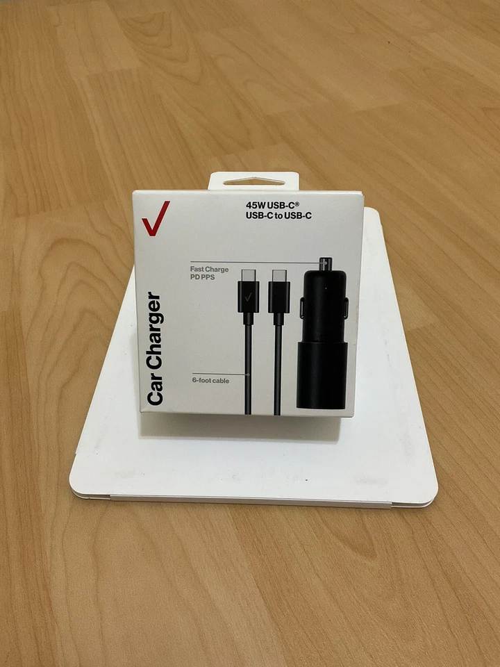 Nuevo CARGADOR DE COCHE Original Genuino Apple iPhone 15 Plus y 15 Pro Max Verizon 45W Foto 1 de 4