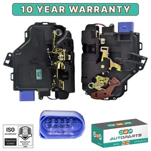 FRONT LEFT DOOR LOCK ACTUATOR MECHANISM FOR VW GOLF MK5 JETTA CADDY TOURAN - Picture 1 of 11
