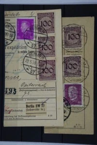 B2 DR (1924-1932) 343 MiF 2x Paketkartenabschnitt - Picture 1 of 1