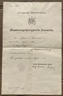 Staatsangehörigkeitsausweis Königreich Württemberg Künzelsau 1907 !!!!