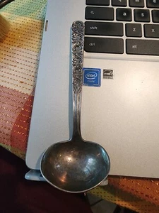 TELEMARK Norway Silverplate Small Ladle TH Marthinsen Leafy Handle epns  5 3/4" - Bild 1 von 8