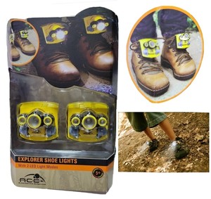 Kids Night Shoe Led Lights Explorer Flashlight Easy Clip Shoe LED light