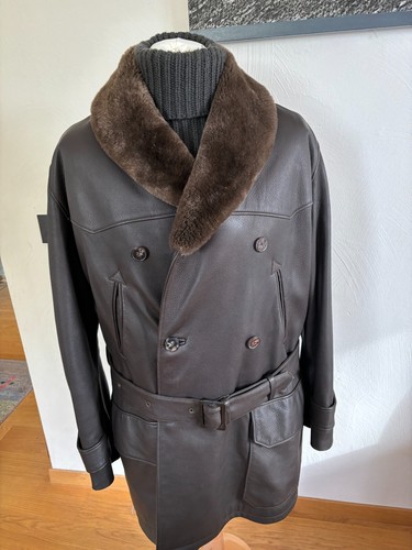 HERMÈS Eccezionale parka Hermes pelle di cervo XL come nuovo