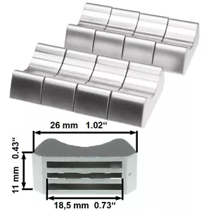 8 x Prof elektrisch leitend FADERKNOPF metallisiert f ALPS Fader touch sensitive - Picture 1 of 5