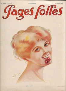 Pages Folles Magazine 1912 Satire Art Deco Prints Illustrations Crazy Pages BA1 - Imagen 1 de 7