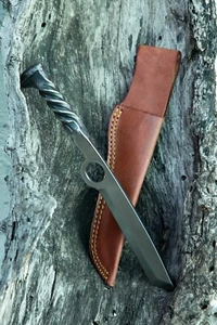 Railroad Spike 11,5" TANTO Style Survival Combat Messer handgeschmiedeter Kohlenstoffstahl - Bild 1 von 11