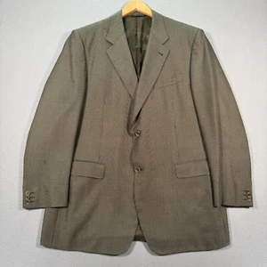 Canali Fodera Blazer Jacket Men 60L Brown Diamond Silk Wool Blend Italy Designer - Picture 1 of 19