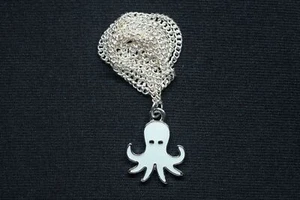 Krake Kette Miniblings 45cm Anhänger Halskette Oktopus Tintenfisch emaill türkis - Bild 1 von 5