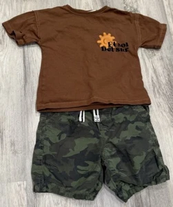 Zara Baby Boy Lot 2 Toddler Spring Summer Outfit Bundle 18-24 Pre Owned 2t - Picture 1 of 9